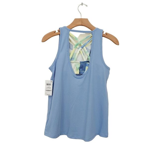 Ideology Tank Top Womens Large Blue Open Back Breathable Lightweight Athletic - Picture 2 of 10